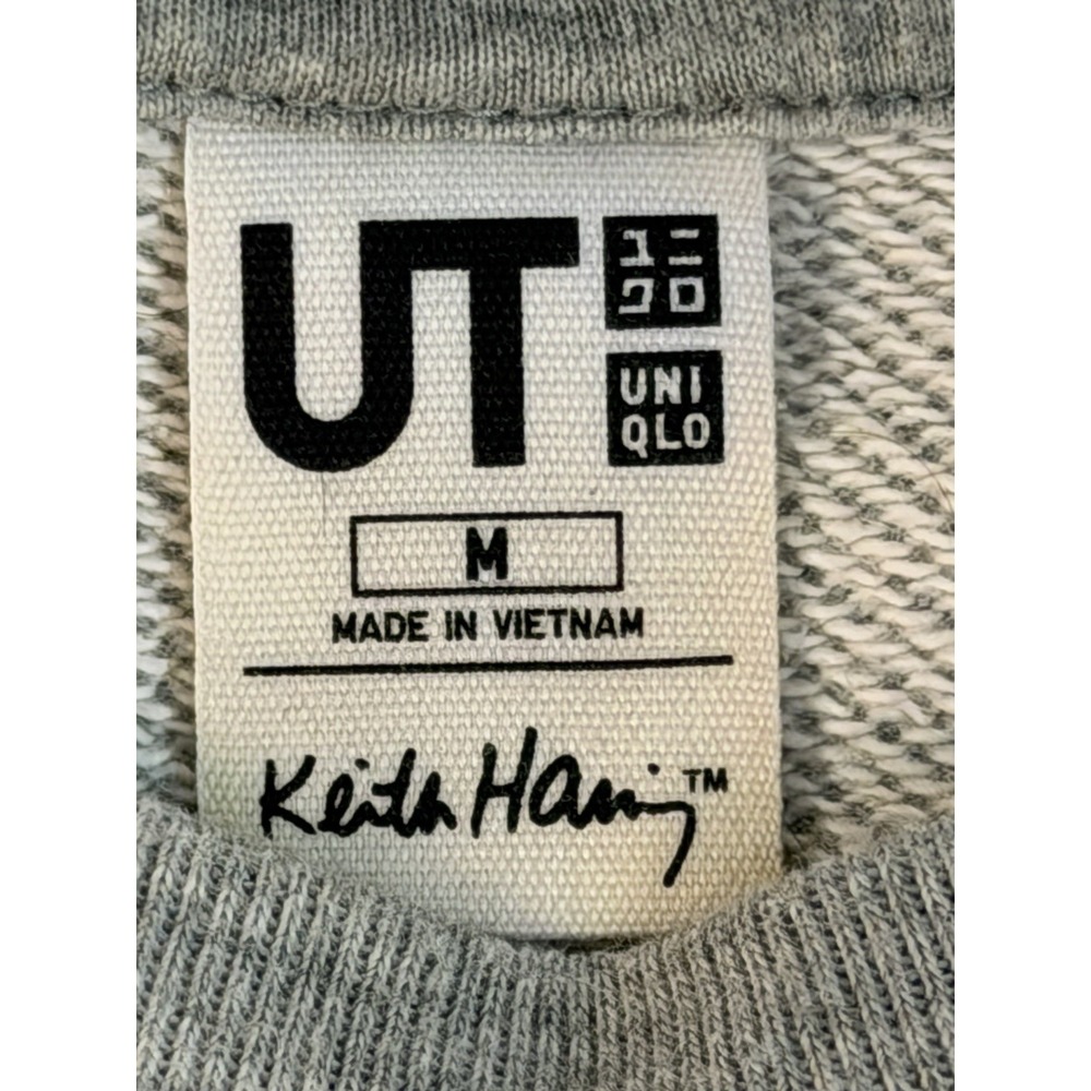 Uniqlo UT Keith Haring Graphic Crewneck Sweatshirt Mens M Gray - Picture 2 of 6